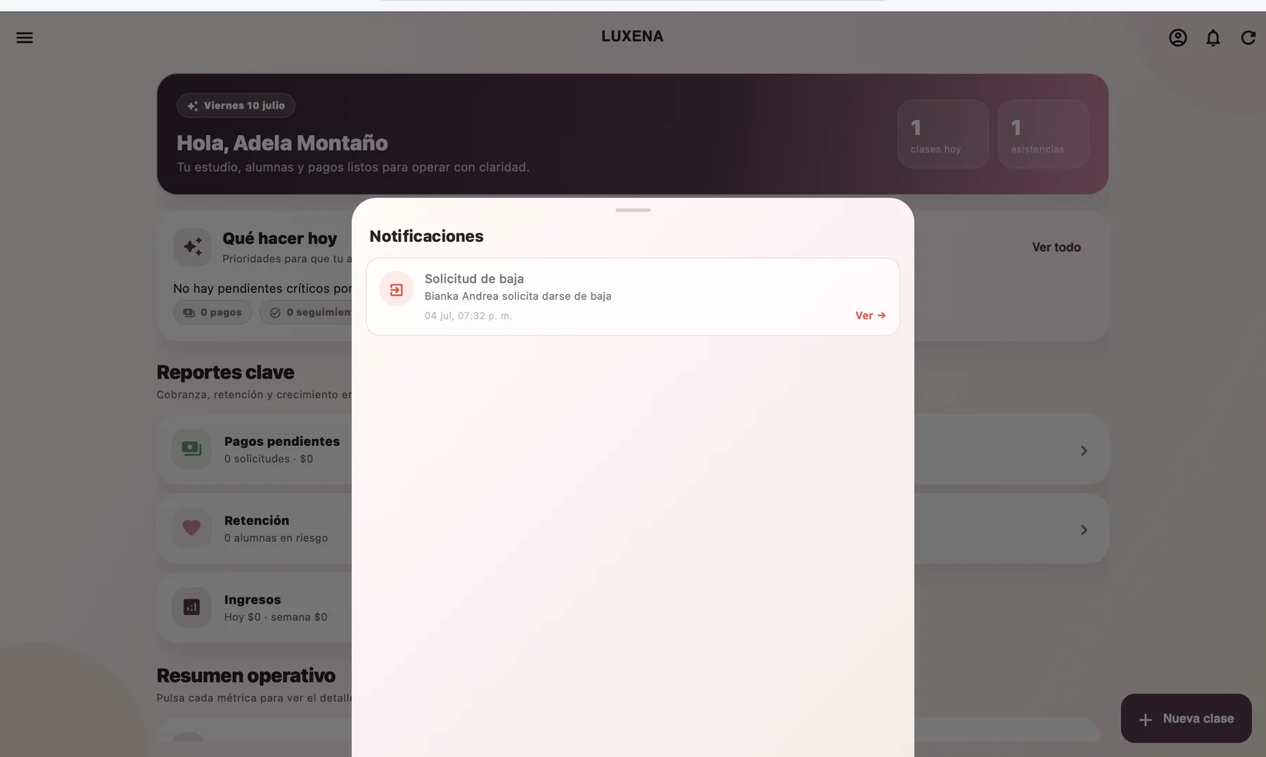 Notificaciones y seguimiento operativo
