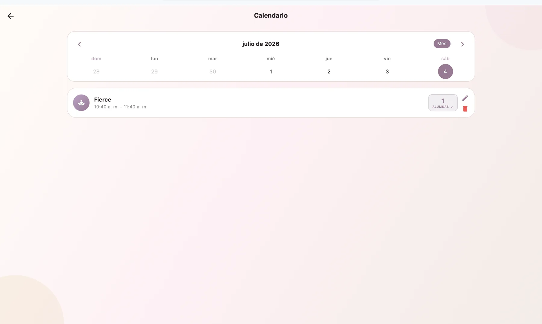 Calendario de clases
