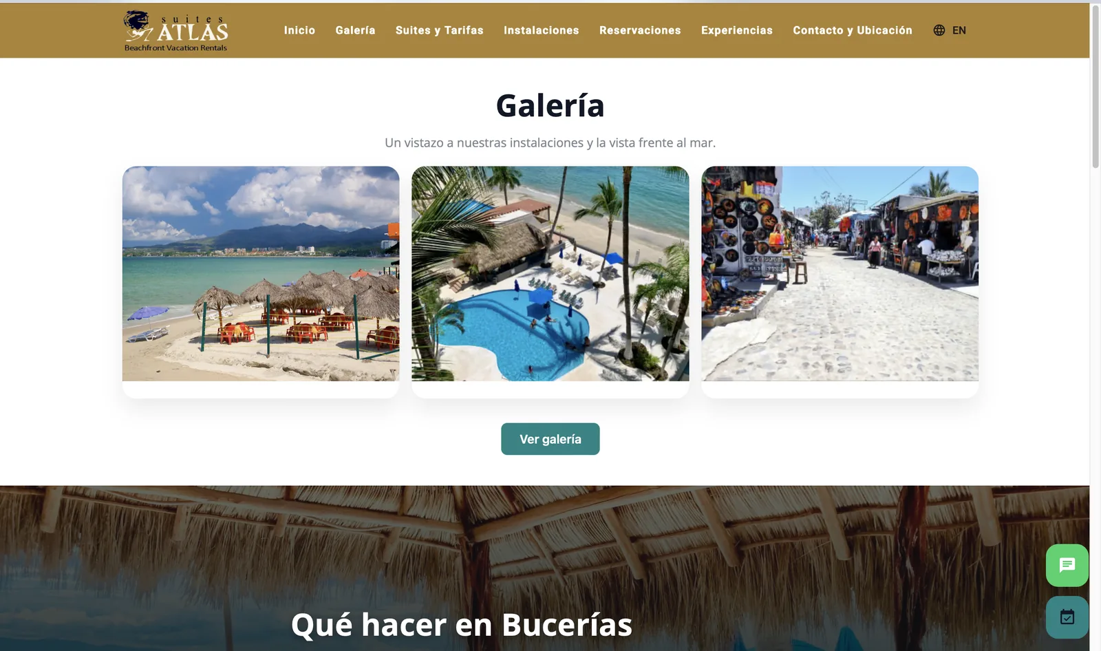 Página de habitaciones / suites