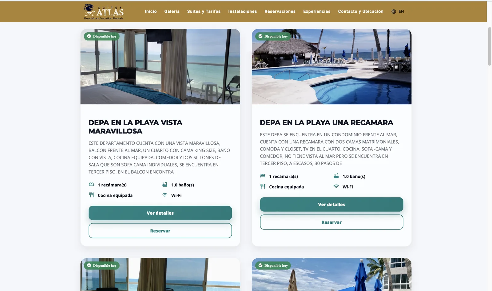 Diseño responsive del sitio público