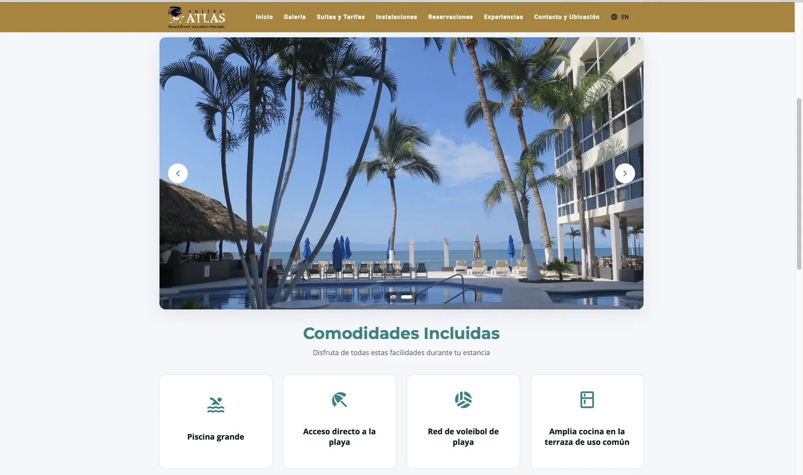 Vista adicional del sitio público